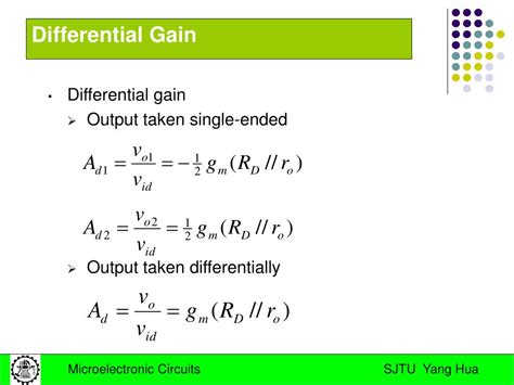 Differential Mode Gain Formula