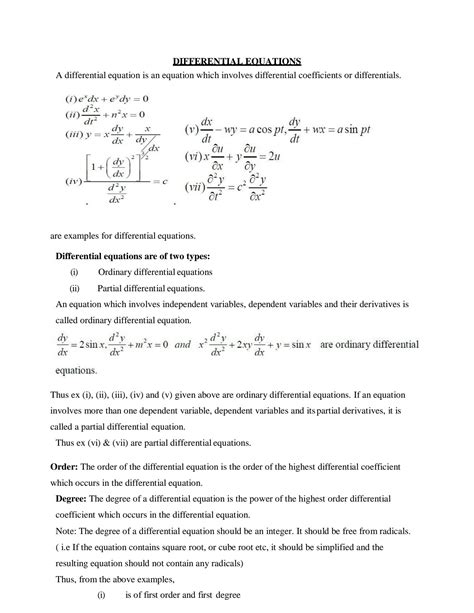 Differential Unit Pdf