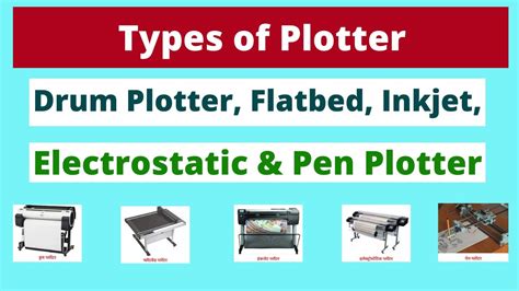 differentiate between flatbed plotter and drum plotter