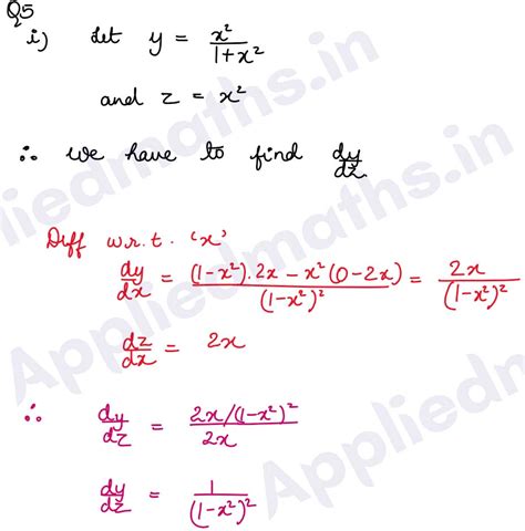 Differentiate In(X^2+1)
