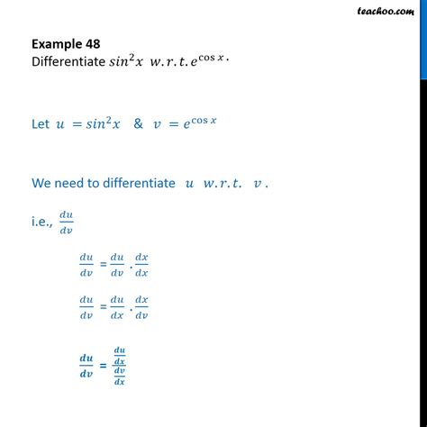 differentiate sin 2x wrt e cosx