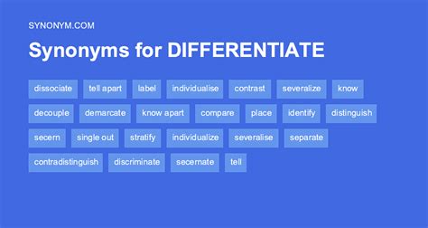 differentiated synonym