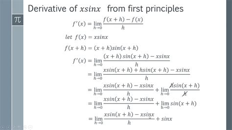 differentiation from first principles of sinx