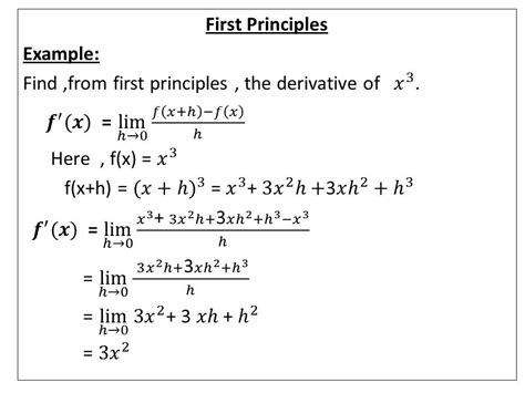 differentiation from first principles pdf