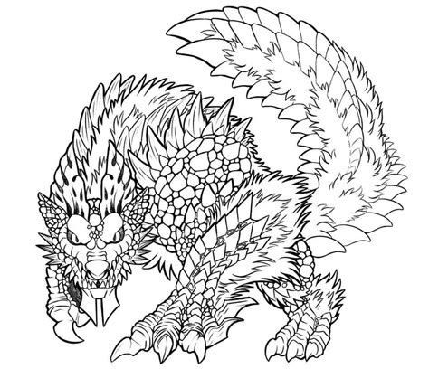 Difficult Coloring Pages Monster Hunter World