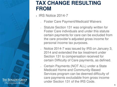 difficulty of care payments irs