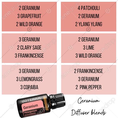 Diffuser Blends With Geranium
