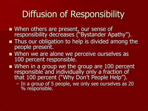 diffusion of responsibility meaning