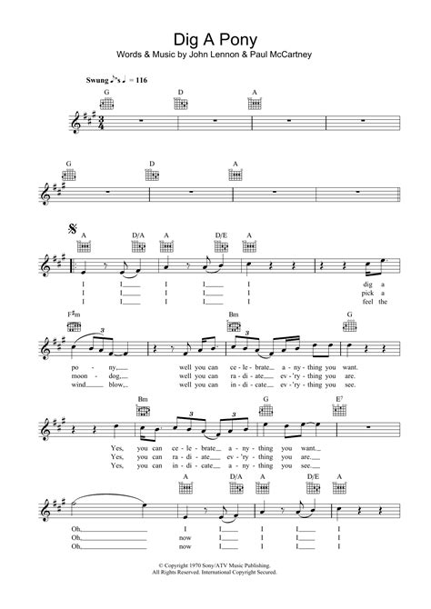 Dig A Pony Tab Pdf