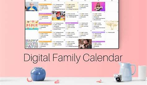 Digital Wall Calendar and Home Information Center | Paper walls, Flat