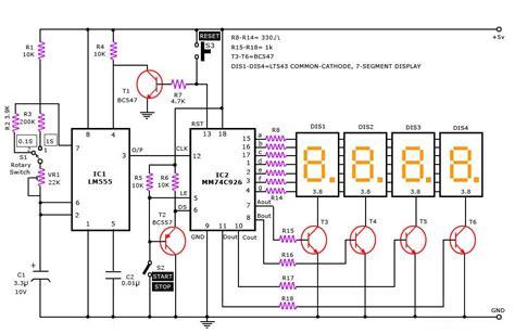 Digital Clock Circuit Diagram Using 555 Timer