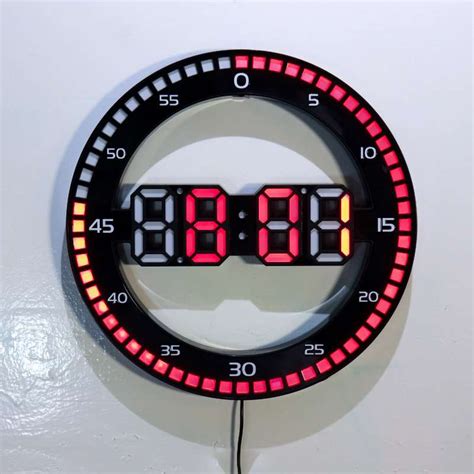 digital clock round