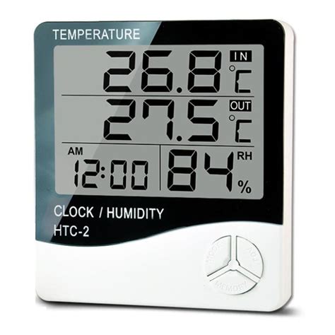 digital clock with temperature and humidity