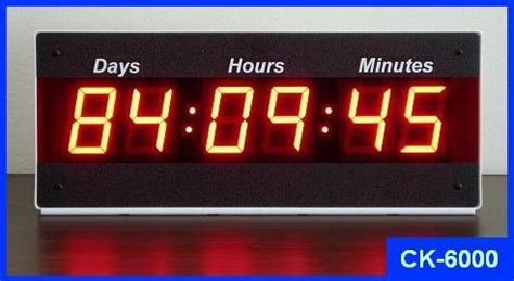 digital day countdown clock