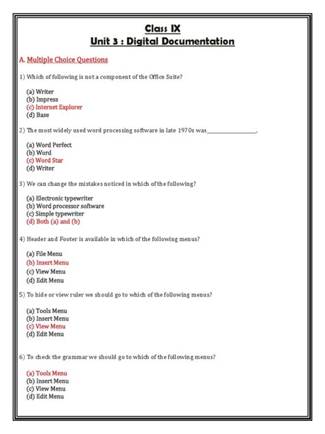 digital documentation class 9th pdf