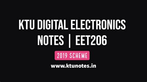 Digital Electronics Ktu Notes