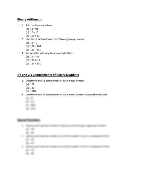 Digital Electronics Number System Questions