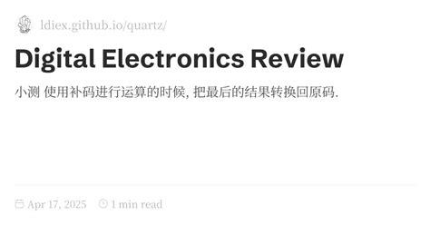 Digital Electronics Review