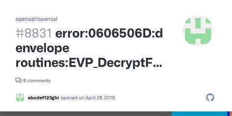 Digital Envelope Routines Evp_Decryptfinal_Ex Bad Decrypt