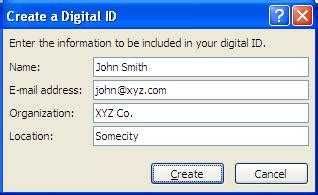 Digital Id Microsoft Word