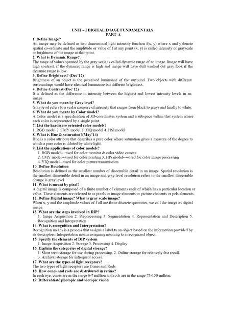 Digital Image Fundamentals Quiz