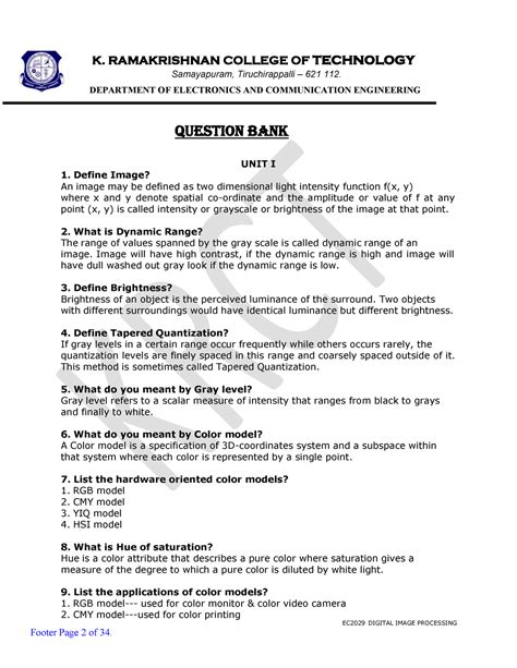 About Digital Image Processing Question Bank Trending