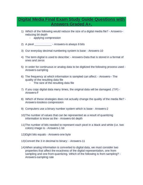 Digital Media Final Exam