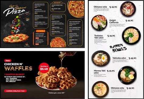 digital menu design