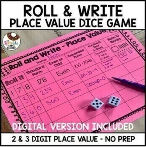 Digital Place Value Dice