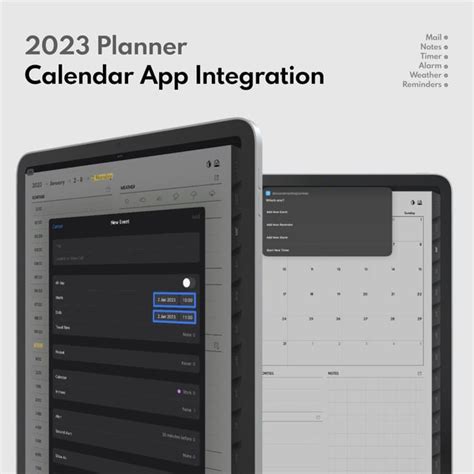 Digital Planner Calendar Integration