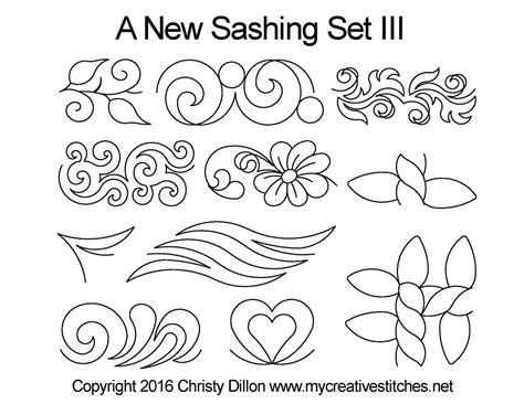 Digital Quilting Sashing Designs