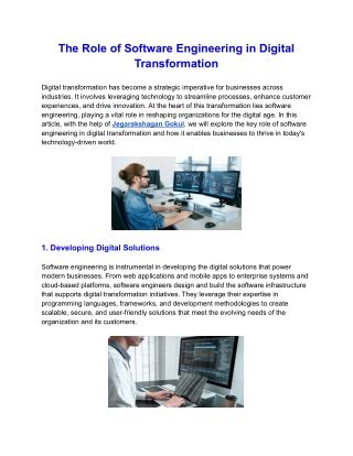 Digital Software Engineering