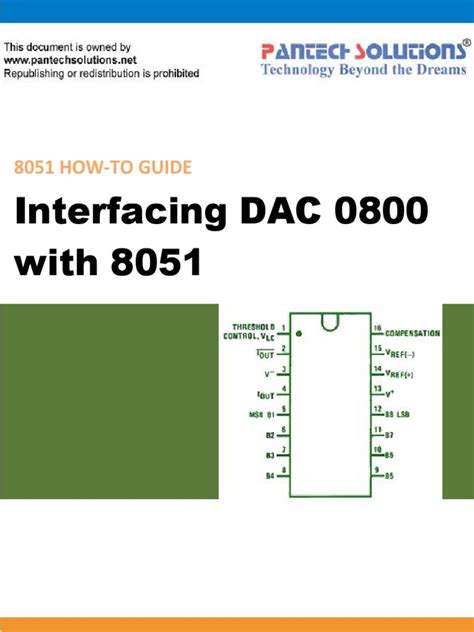 Digital To Analog Converter Interfacing With 8051