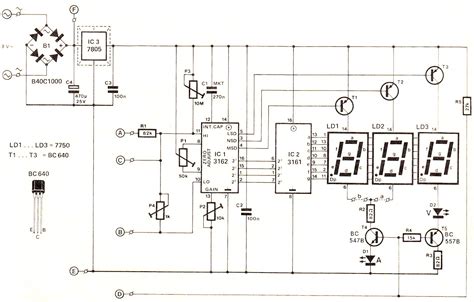 Digital Voltmeter Ammeter Schematic