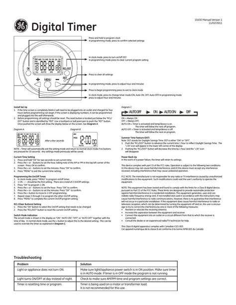 Digital Timer Manual Pdf