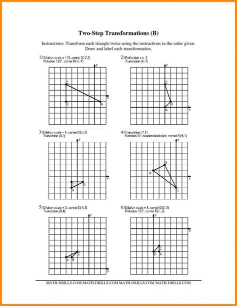 dilations and scale factor worksheet