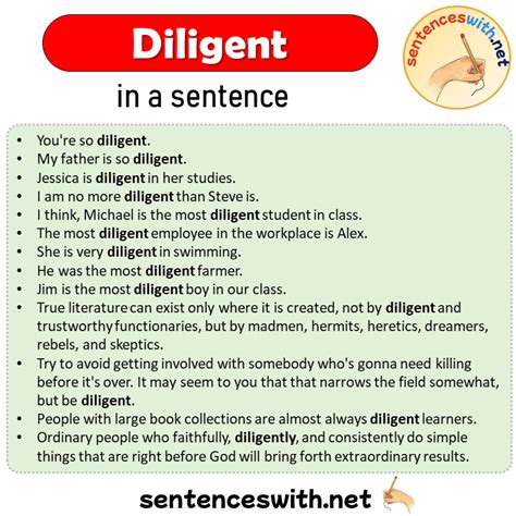 Diligent In A Sentence Examples