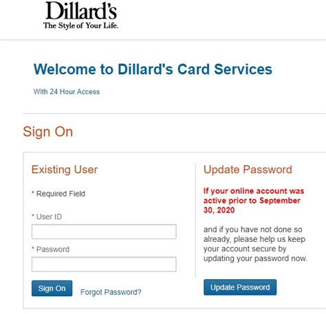 Dillard’s Credit Card Login Make a Payment