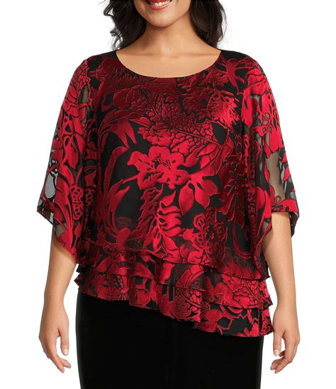 dillards plus size tops clearance