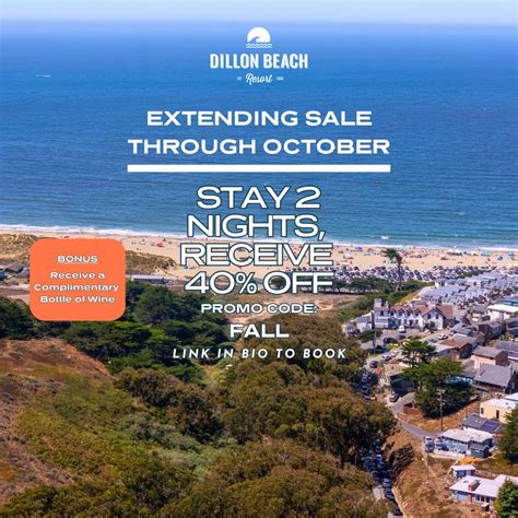 Dillon Beach Resort Promo Code