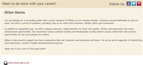Explore Dillons Careers: Discover Opportunities and Grow Your Future Today