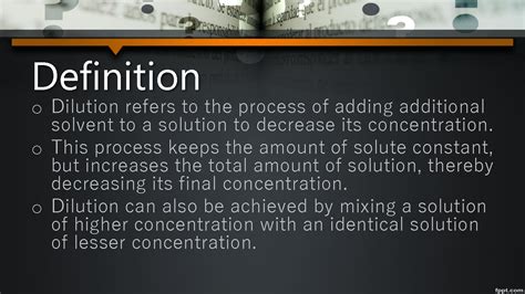 Dilution Basic Definition