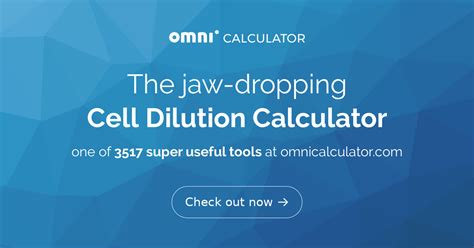 Dilution Calculator For Cells