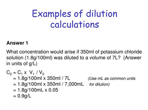 Dilution Pharmacy Definition