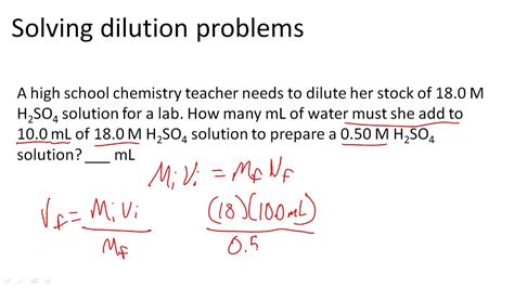 Dilution Problems Explained