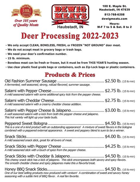 Dilworth Mn Deer Processing