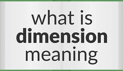 Dimensions Meaning