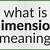 dimensions meaning