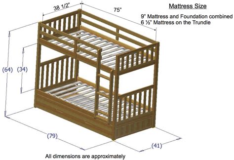 Dimensions For Twin Bunk Bed