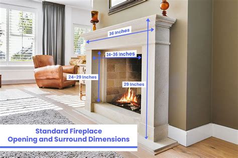 dimensions of a fireplace